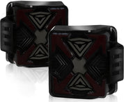 OKSIWA LED Tail Lights Fit For 2007-2018 Jeep Wrangler JK JKU Sport/Sahara/Rubicon, with Starting Dynamic Animation,Unique Shaped Design (X Smoked2)