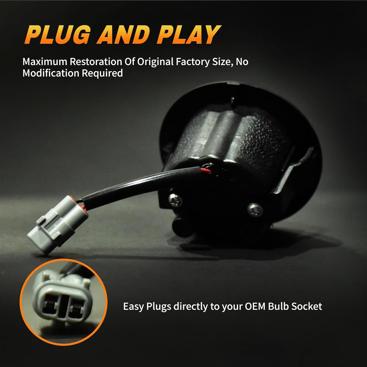 OKSIWA LED Side Marker Lights for Nissan 350z Z33 2003-2009, Nissan 370z Z34 2009-2020,With Sequential Amber Turn Signals One pair