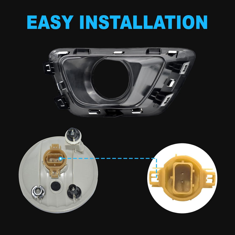 OKSIWA Fog Lights Compatible with 2015 2016 2017 2018 2019 Chevy Colorado with H16 12V 19W Driving Fog Lights Lamps-4