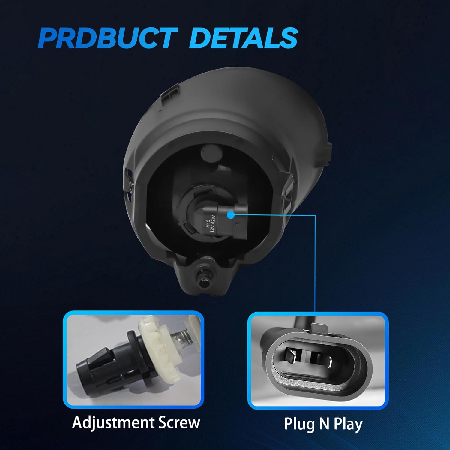 OKSIWA Fog Lights Compatible with Toyota Tundra 2007-2013, Front Driving Fog Lamp Assembly, Halogen Bulbs，OEM-Style Replacement, Clear Lens（1 Pair）