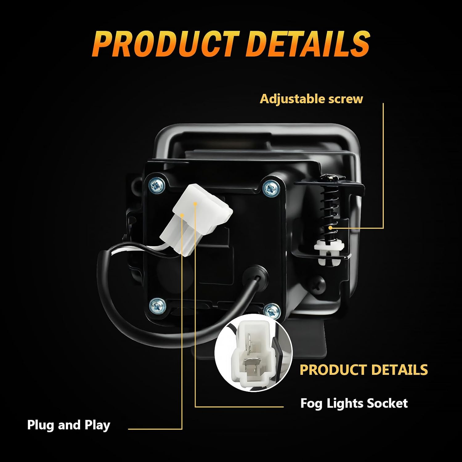 OKSIWA Fog Lights Fit for 1996 1997 1998 Honda Civic 4-Door Sedan,1 Pair Driving Fog Lamps, Front Bumper Fog Light Replacement with Switch Wiring Harness,Amber lens (Clear Lens)