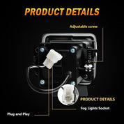 OKSIWA Fog Lights Fit for 1996 1997 1998 Honda Civic 4-Door Sedan,1 Pair Driving Fog Lamps, Front Bumper Fog Light Replacement with Switch Wiring Harness,Amber lens (Clear Lens)