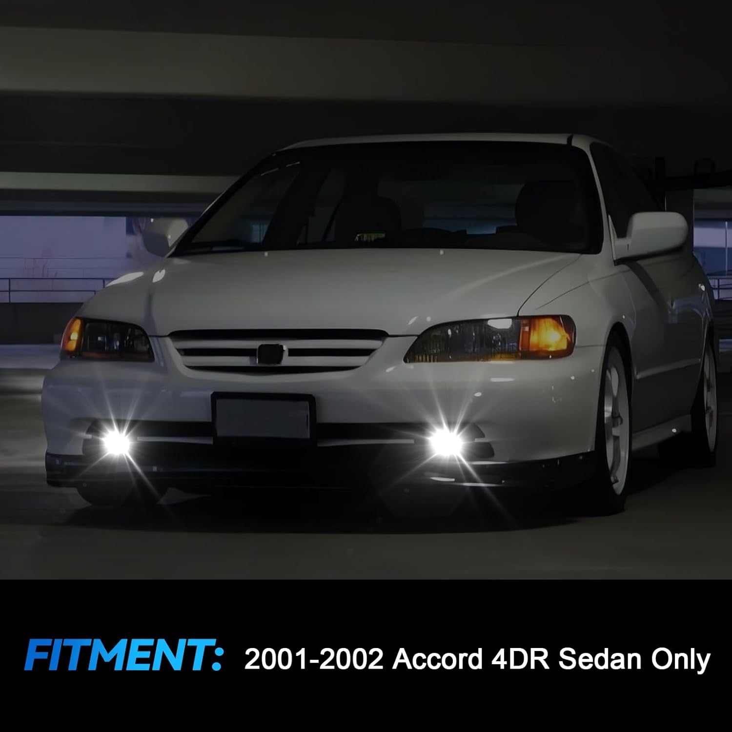 OKSIWA LED Fog Lights fit for 2001-2002 Honda Accord 4DR Sedan, Front Driving Fog Lamps Assembly Replacement Kit, Clear Lens（1 Pair）-2