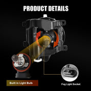 OKSIWA Halogen Fog Lights For 2013 2014 2015 Toyota RAV4, Front Bumper Fog Lamps Replacement with Wiring Harness,Easy to Install