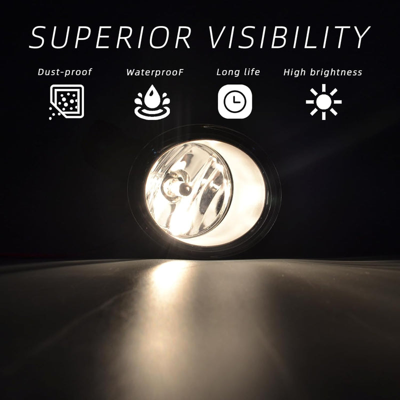 OKSIWA Halogen Fog Light Replacement for Nissan Altima 2008-2013/Rogue 2008-2015/Maxima 2009-2014/Versa 2012-2016/Murano 2015-2016/Pathfi Driver and Passenger Side-2