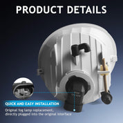 OKSIWA Fog Lights for 2006 2007 2008 2009 Toyota 4Runner, Front Driving Fog Light Lamps with 9006 Halogen Bulbs, Assembly Replacement Kit