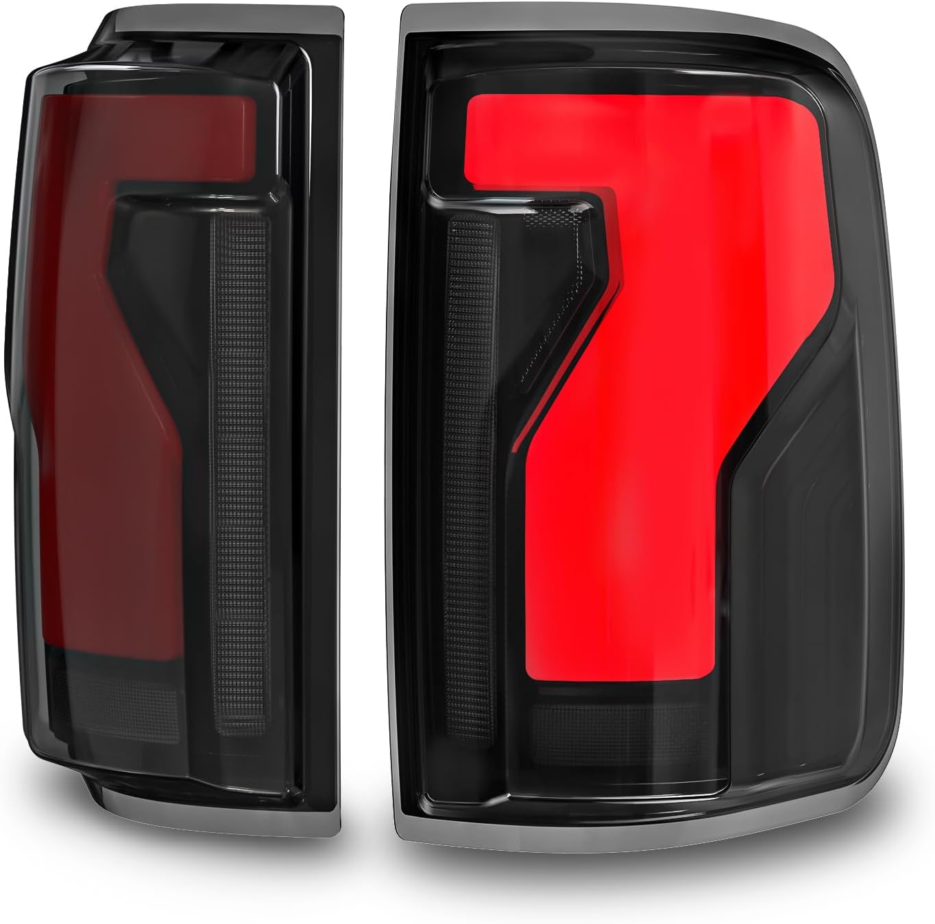 OKSIWA Full Led Tail Lights Compatible with Ford F150 2004 2005 2006 2007 2008 Starting Animated, Dynamic Turn Signal, Brake Light, Reverse Light Smoked Rear Light Assembly, Tail Lamps