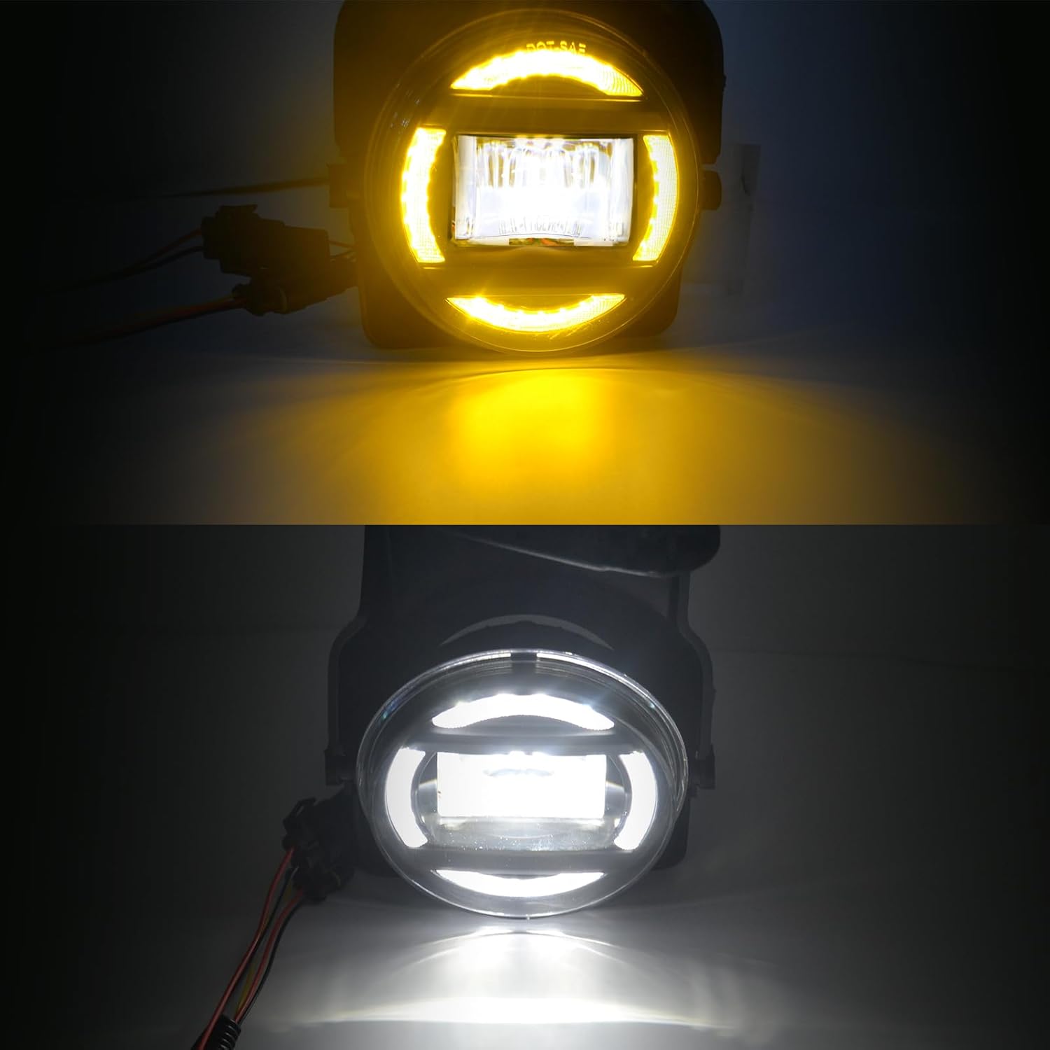 OKSIWA LED Fog Lights Assembly Compatible With GM Sierra 2003 2004 2005 2006 Front Bumper Driving Fog Lamp Kits Fog Light Driver & Passenger Side-3