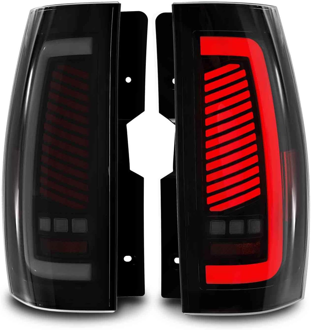 OKSIWA Sequential Full Led Tail Lights Fit for Chevy Tahoe/Suburban 2007-2014, Fit for GMC Yukon XL Denali 2007-2014 Starting Animated, Dynamic Turn Signal, Brake Light, Reverse Light Rear Light Assembly