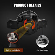 OKSIWA Halogen Fog Lights,Compatible with Nissan Altima Sedan 2016 2017 2018,Front Bumer Driving Light Fog Lamp Assembly Kit with Wiring Harness, Switch,Plug and Play