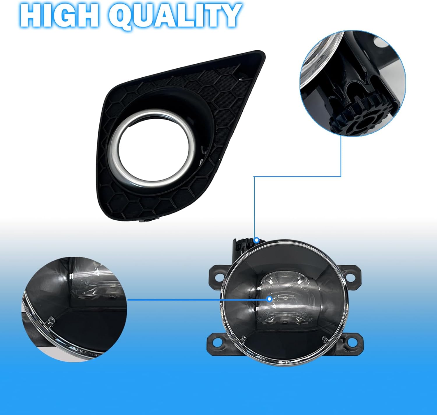 OKSIWA LED Fog Lights Assembly Compatible With 2013 2014 2015 Honda Accord Coupe Front Bumper Driving Fog Lamp Kits Fog Light Driver & Passenger Side-6