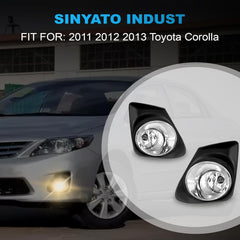 OKSIWA Fog Lights Compatible with 2011 2012 2013 Corolla,Bumper Driving Fog Lamp Assembly, Halogen Bulbs，OEM-Style Replacement,1 Pair-2