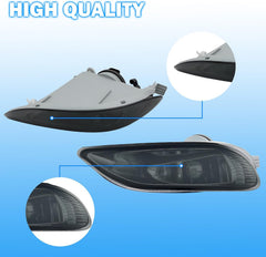 OKSIWA Fog Lights Assembly For 2002 2003 2004 Camry, 2005 2006 2007 2008 Corolla, 2002 2003 Solara With Switch and Wiring Kit And Halogen Bulbs- Smoked Lens-5