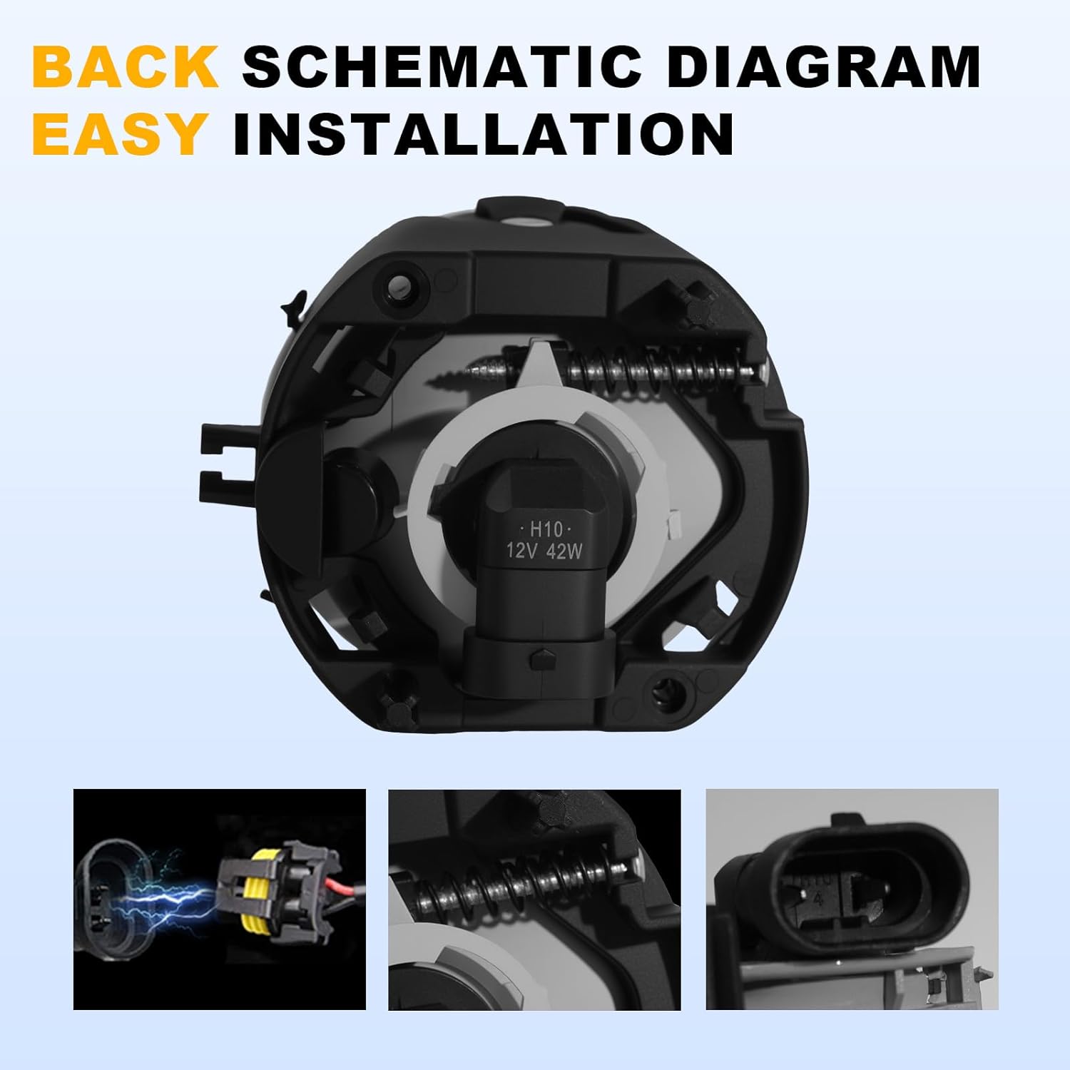 OKSIWA Fog Lights Compatible with 05 06 07 Dodge Caravan 2008 2009 2010 Challenger 2006 2007 2008 2009 Charger 07-09 Caliber 08-10 Chrysler Sebring 07-09 Patriot Compass Fog Lamps-4