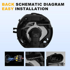 OKSIWA Fog Lights Compatible with 05 06 07 Dodge Caravan 2008 2009 2010 Challenger 2006 2007 2008 2009 Charger 07-09 Caliber 08-10 Chrysler Sebring 07-09 Patriot Compass Fog Lamps-4
