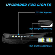 OKSIWA LED Fog Light for 2016 2017 Honda Accord Sedan 4 Door, Front Bumper Driving Light Kit,Fog Lamps Assembly Replacement with Switch,Wiring Harness,Plug and Play