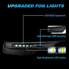 OKSIWA LED Fog Light for 2016 2017 Honda Accord Sedan 4 Door, Front Bumper Driving Light Kit,Fog Lamps Assembly Replacement with Switch,Wiring Harness,Plug and Play-4