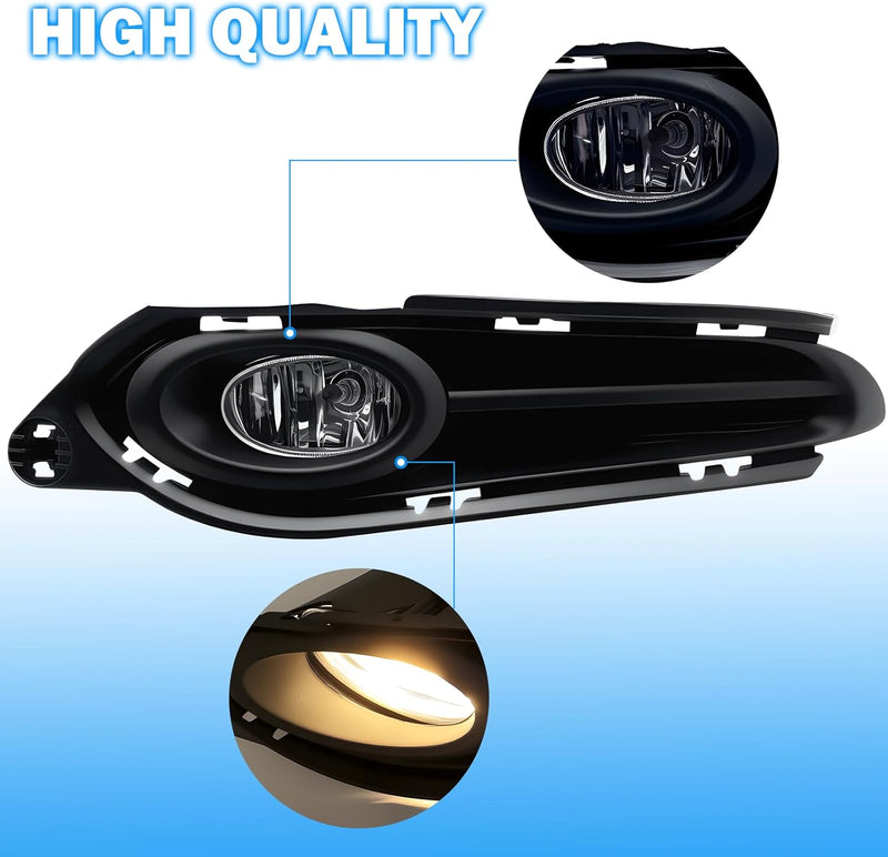 OKSIWA Fog Lights Assembly Compatible With 2015 2016 2017 2018 2019 2020 2021 2022 2023 HR-V/VEZE Front Bumper Driving Fog Lamp Light Kits-5