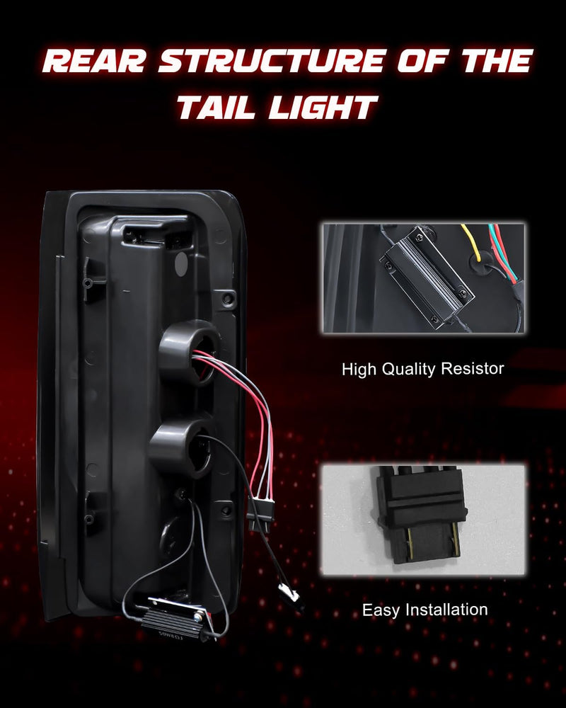 Sequential Full LED Tail Lights for 1989–1996 Ford F-150/F-250/F-350/Bronco-4
