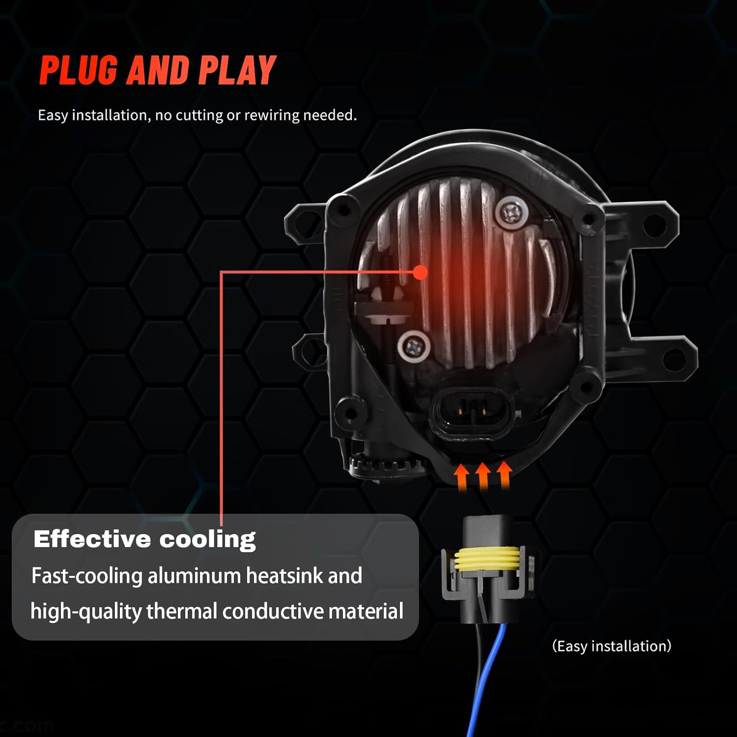 OKSIWA 1Pair LED Fog Lights for 2009-2013 Corolla,2012-2015 Tacoma,2010-2013 4runner,2007-2014 Camry,RAV4 Matrix Avalon Prius Solara Venza Yaris【2006 SCION】 for GS350 HS250h IS-F