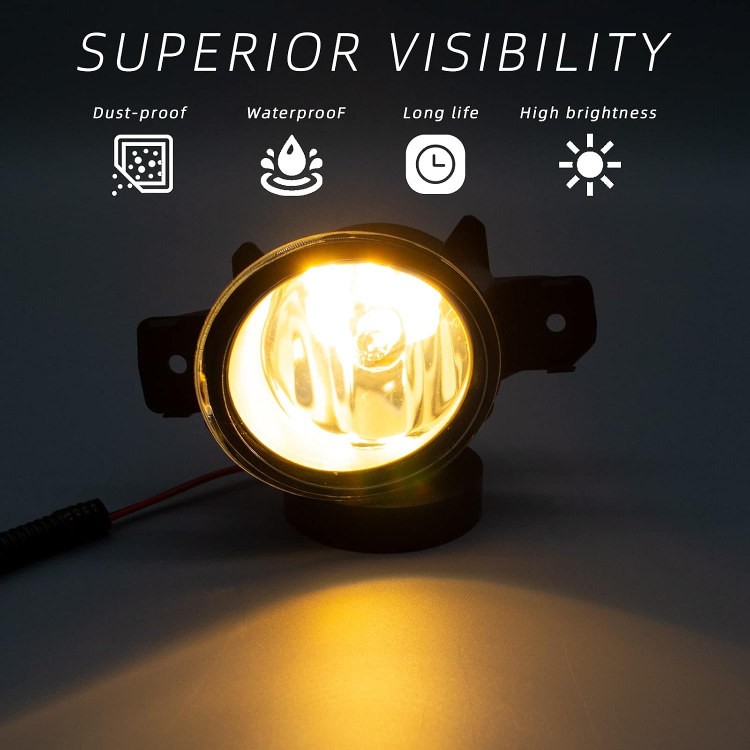 OKSIWA Fog Lights Compatible with 2013 2014 2015 Nissan Sentra Clear Lens Bumper Driving Fog Lights Pair + Wiring + Switch Kit (Clear Lens)