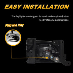 OKSIWA Halogen Fog Lights Fit for 2006 2007 2008 Honda Civic 4-Door Sedan,Front Bumper Driving Light Replacement Kit, Fog Lamps Replacement with Wiring Harness,Clear Lens,Plug and Play-4