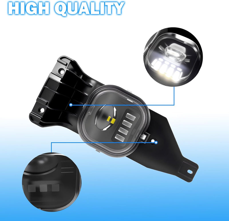 OKSIWA LED Fog Lights Assembly Compatible With 2005 2006 2007 Ford F250 F350 F450 F550 Super Duty,2005 Excursion Front Bumper Driving Fog Lamp Kits-4