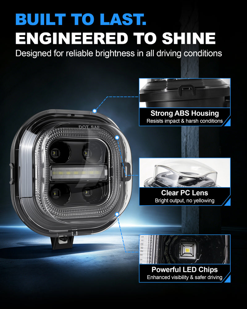 DOT Approved LED Fog Lights for 1999-2016 Ford F250 F350 F450 F550 Super Duty-4