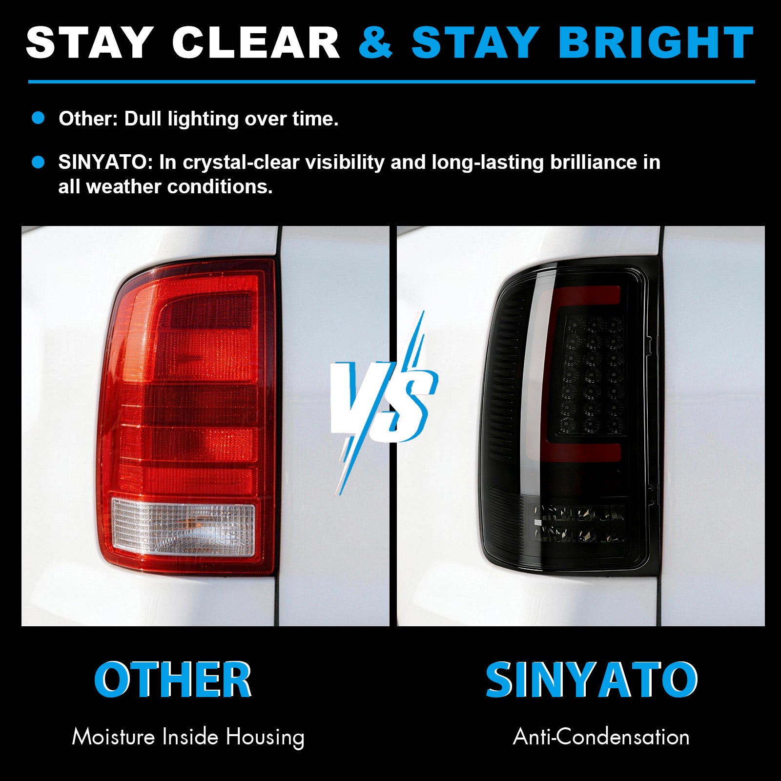 LED Tail Lights for 2007-2013 GMC Sierra 1500/2500HD/3500HD Waterproof Plug & Play-5