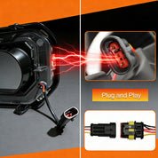 OKSIWA LED Front Bumper Fog Light for 2016-2023 Tacoma, DRL Daytime Running Lights with Amber Turn Signal, LED Fog Lamps Assemblies | 1 Pair