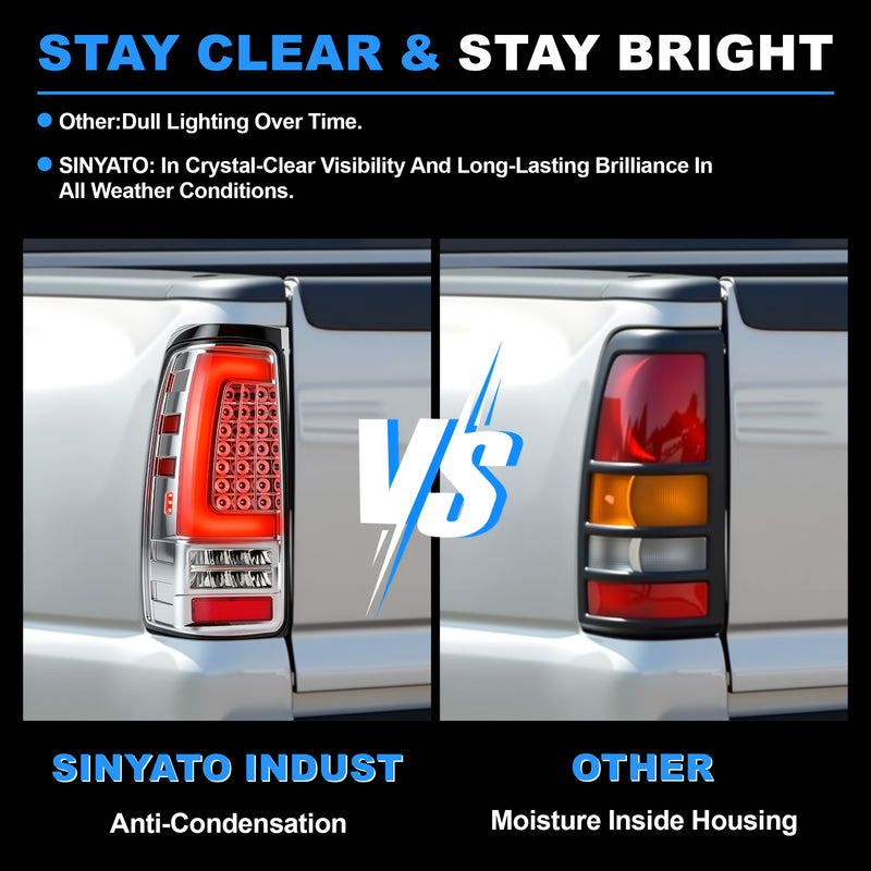 LED Tail Light for 2003–2006 Chevy Silverado,Plug and play-5