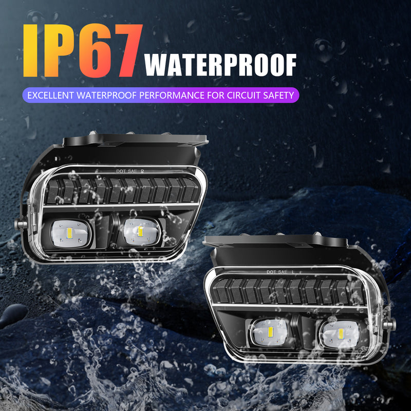 DOT Approved LED Fog Lights with Clear Lens for 2003-2006 Chevy Silverado & 2002-2006 Avalanche  Plug & Play-7