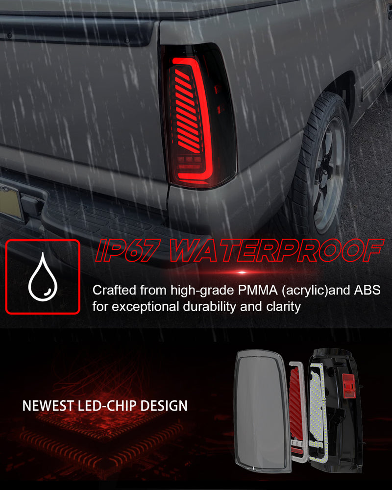 Animated Sequential LED Tail Lights for 1999-2002 Chevy Silverado & 1999-2006 GMC Sierra Plug & Play-8