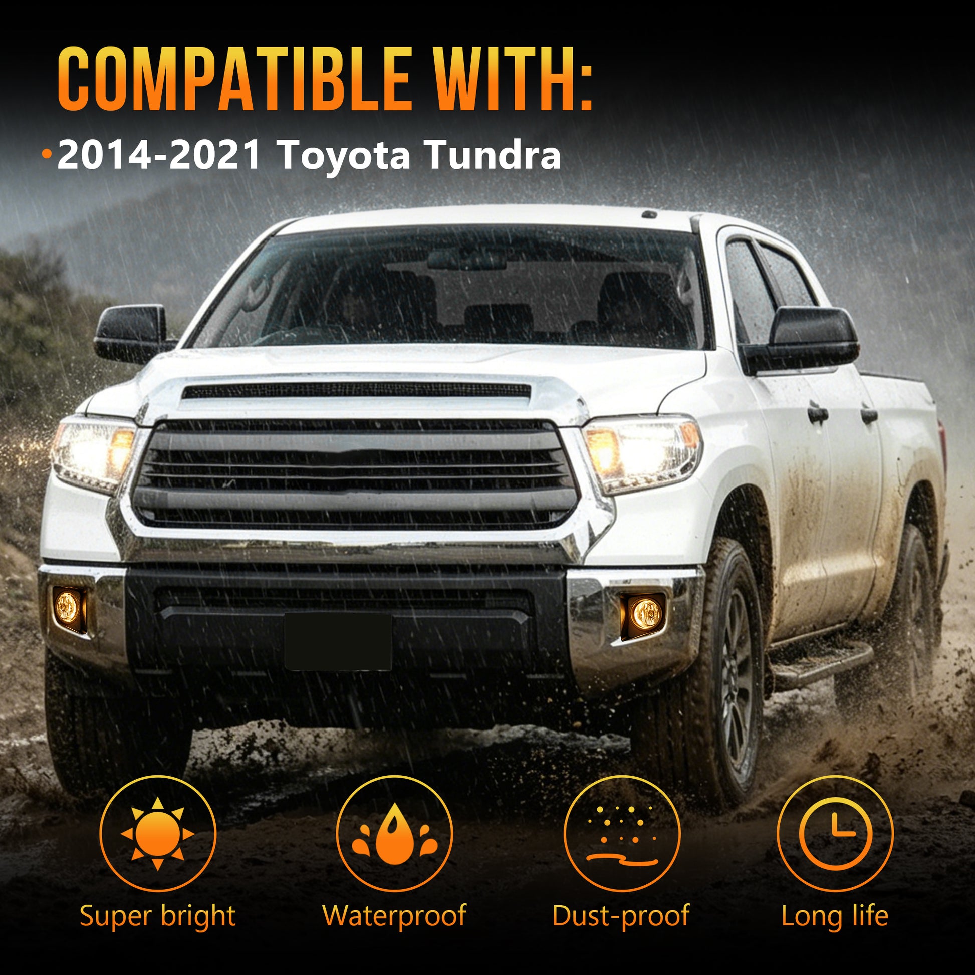 DOT approved Halogen Fog Light for 2014–2021 Toyota Tundra-3