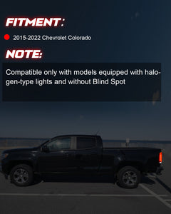 OKSIWA Full LED Tail Lights for Chevrolet Colorado 2015-2022 Rear Light Assembly, Running Lights,Turn Signals, Brake Lights, Reverse Lights, Driver & Passenger Side - Smoked-3