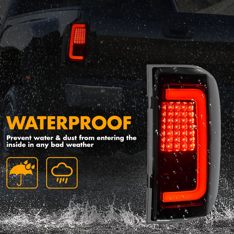 OKSIWA Full LED Tail Light for 2007-2013 Chevy Silverado 1500 2500HD 3500HD,Unique C Shaped Design Rear Light,Turn Signal,Smoked Lens Tail Lights,Brake,Reverse Light-6
