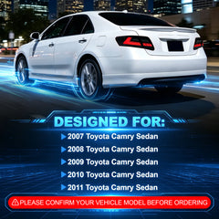 Animated Sequential LED Tail Lights for 2007-2011 Toyota Camry OEM Style Waterproof Plug & Play 1 Pair-3