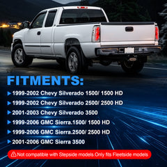 Sequential LED Tail Lights with Startup Animation for 1999-2006 GMC Sierra & 1999-2002 Chevy Silverado Clear Lens Plug & Play-3