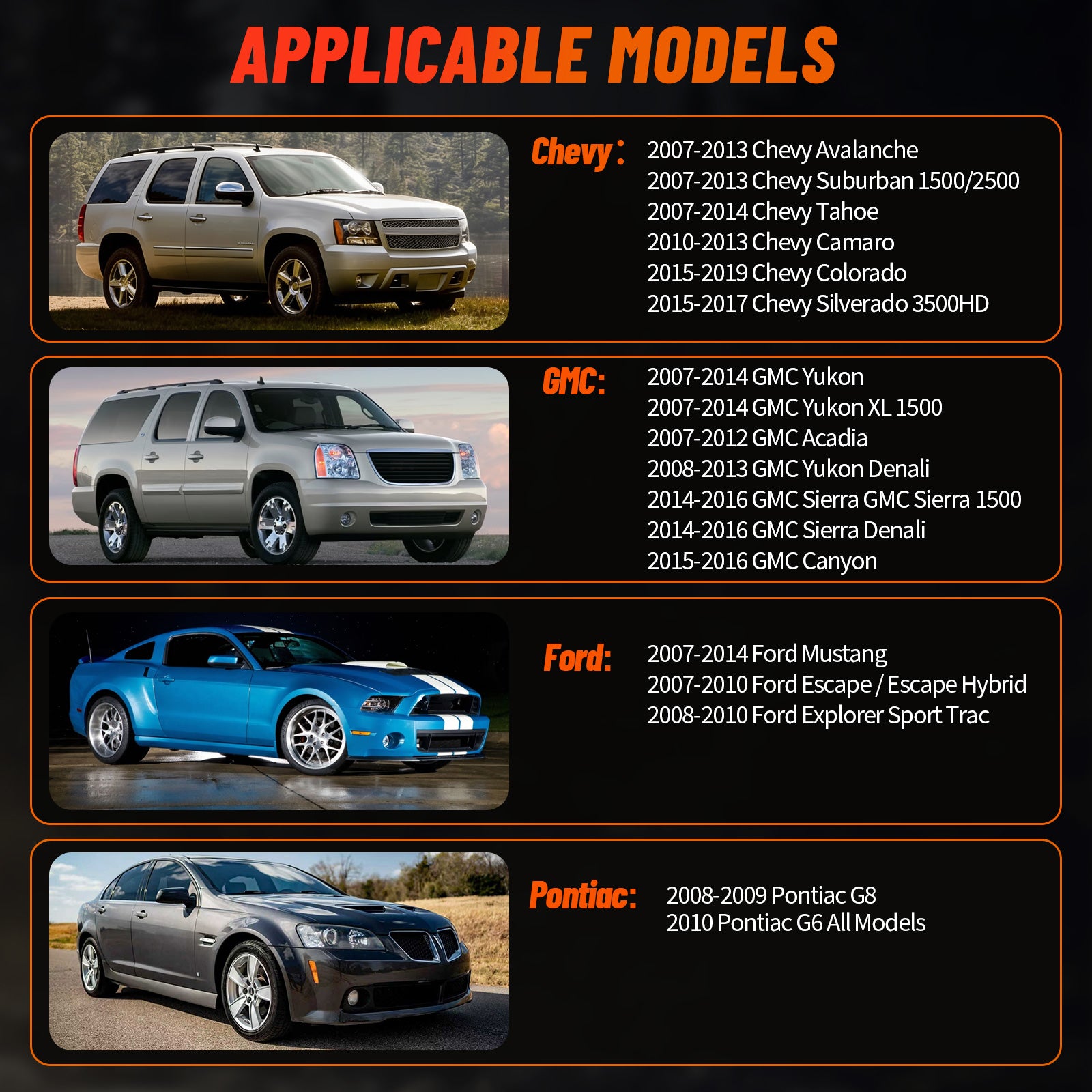 OKSIWA LED Fog Lights with DRL/Turn Signal Compatible with 07-13 Chevy Avalanche 07-14 Suburban Tahoe GMC Yukon/XL 14 Sierra 1500/15 2500HD/15 3500 HD, Driving Fog Light Assembly, Upgrade and Modified 1 Pair