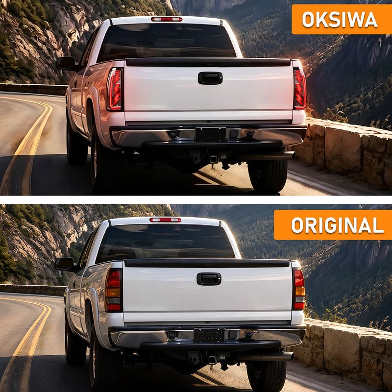 Animated Sequential Clear Lens LED Tail Lights for 2003-2006 Chevy Silverado Plug & Play-5