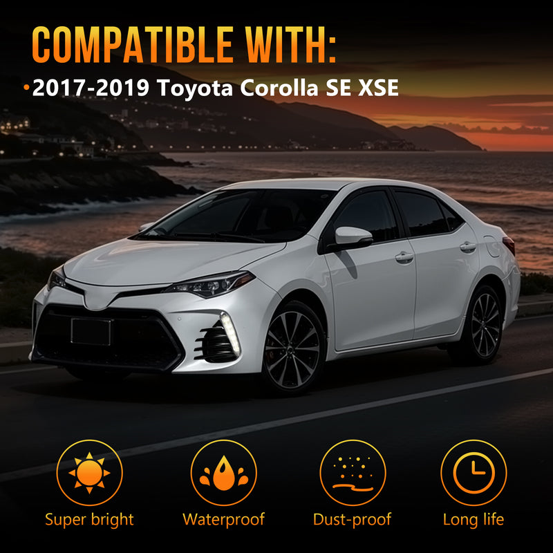 DOT Approved LED Fog Light for 2017–2019 Toyota Corolla SE/XSE, Plug & Play, Waterproof, 1 Pair-3