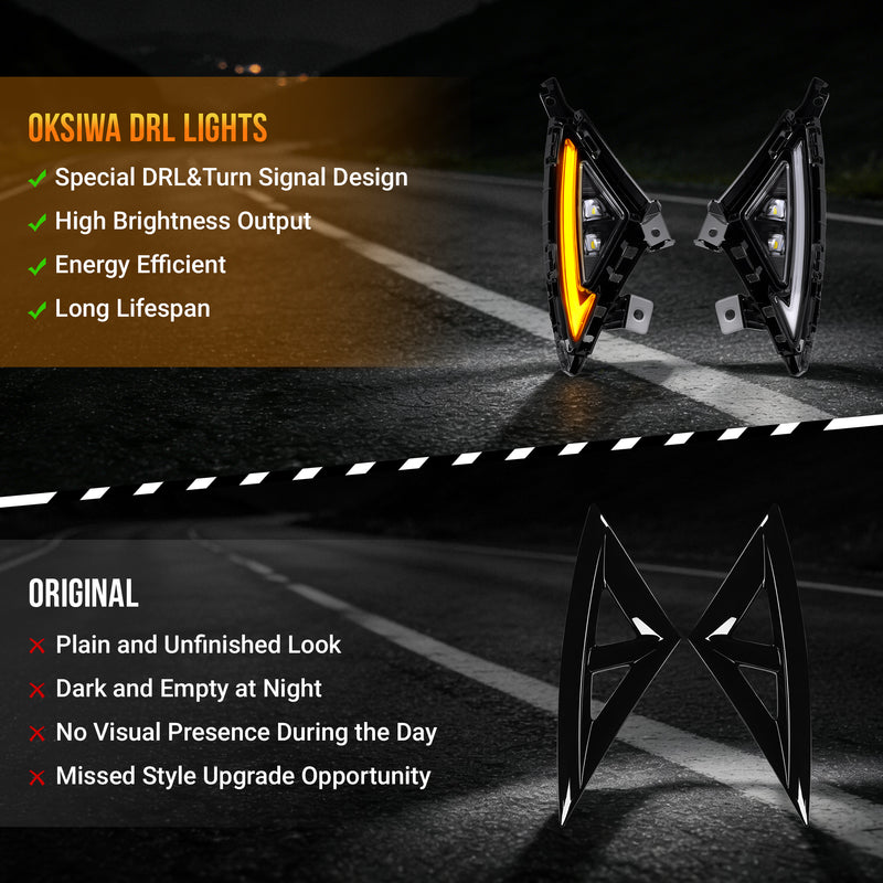 LED Fog Lights Compatible with 2021-2023 Hyundai Elantra with DRL Wiring Harness-6