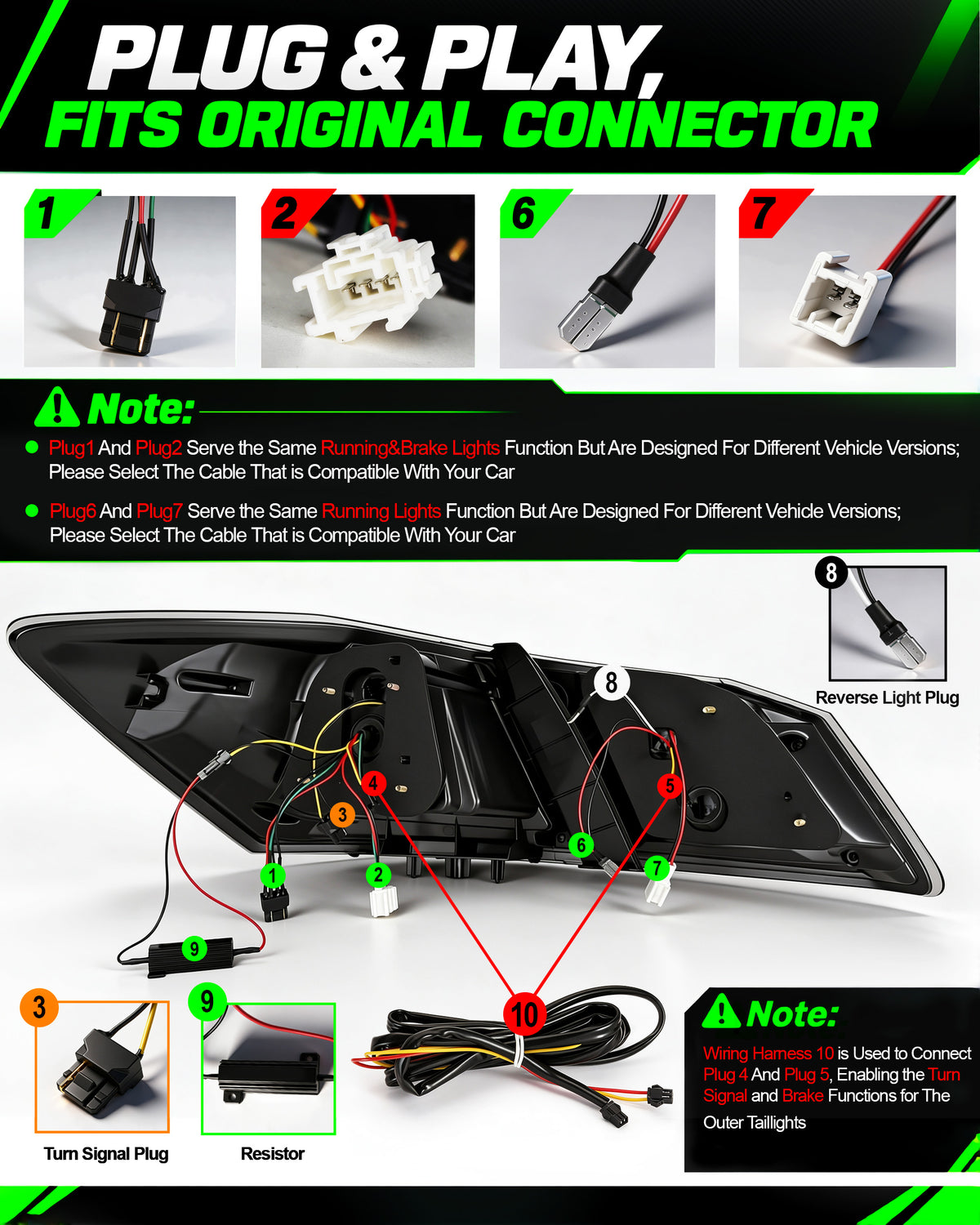 Sequential LED Tail Lights for 2013-2015 Honda Accord LX ,Plug and Play-4