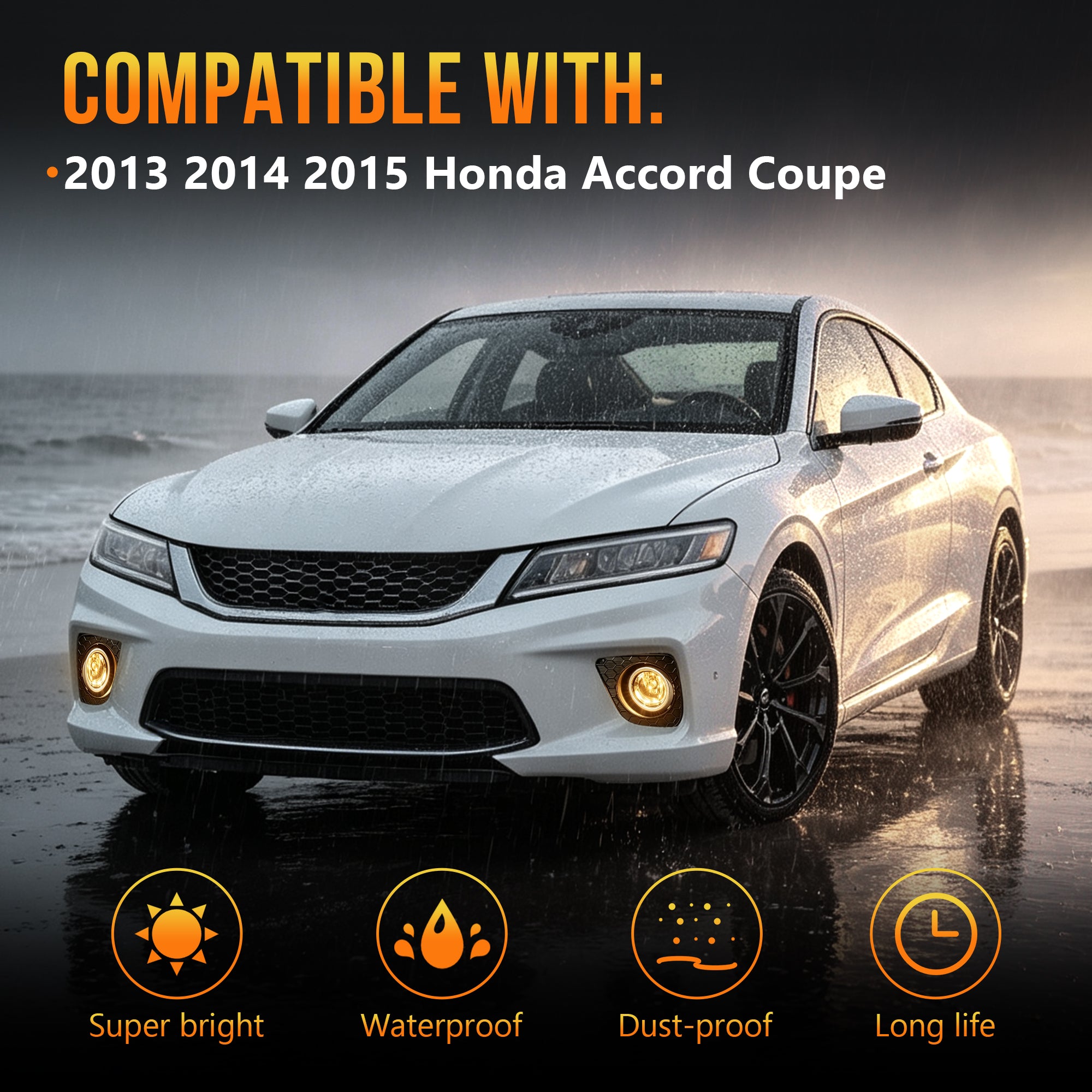 DOT approved Halogen Fog Light for 2013–2015 Honda Accord Coupe 2-Door-3