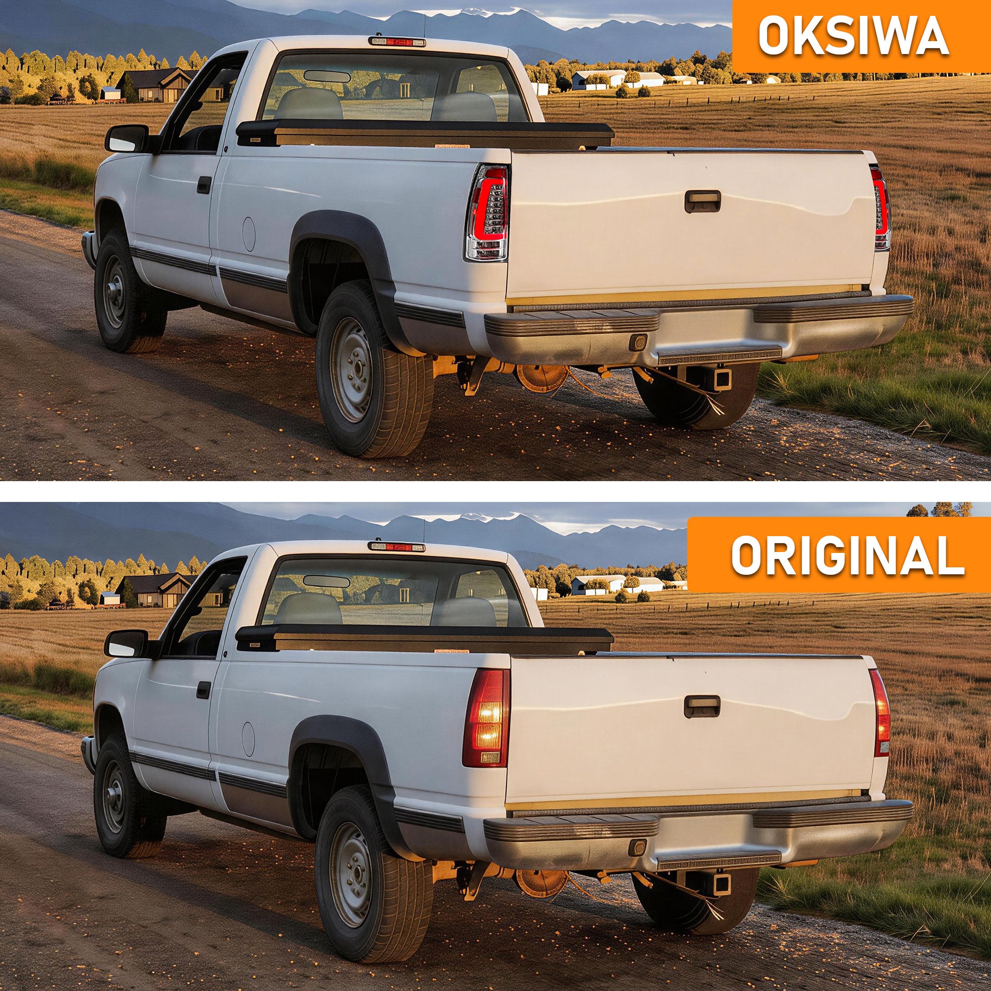 LED Tail Lights with Clear Lens for 1988-1998 Chevy GMC C/K Sierra, 92-99 Suburban Yukon, 95-99 Tahoe,Blazer,Cadillac Escalade Plug & Play-5