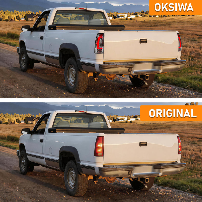LED Tail Lights with Clear Lens for 1988-1998 Chevy GMC C/K Sierra, 92-99 Suburban Yukon, 95-99 Tahoe,Blazer,Cadillac Escalade Plug & Play-5
