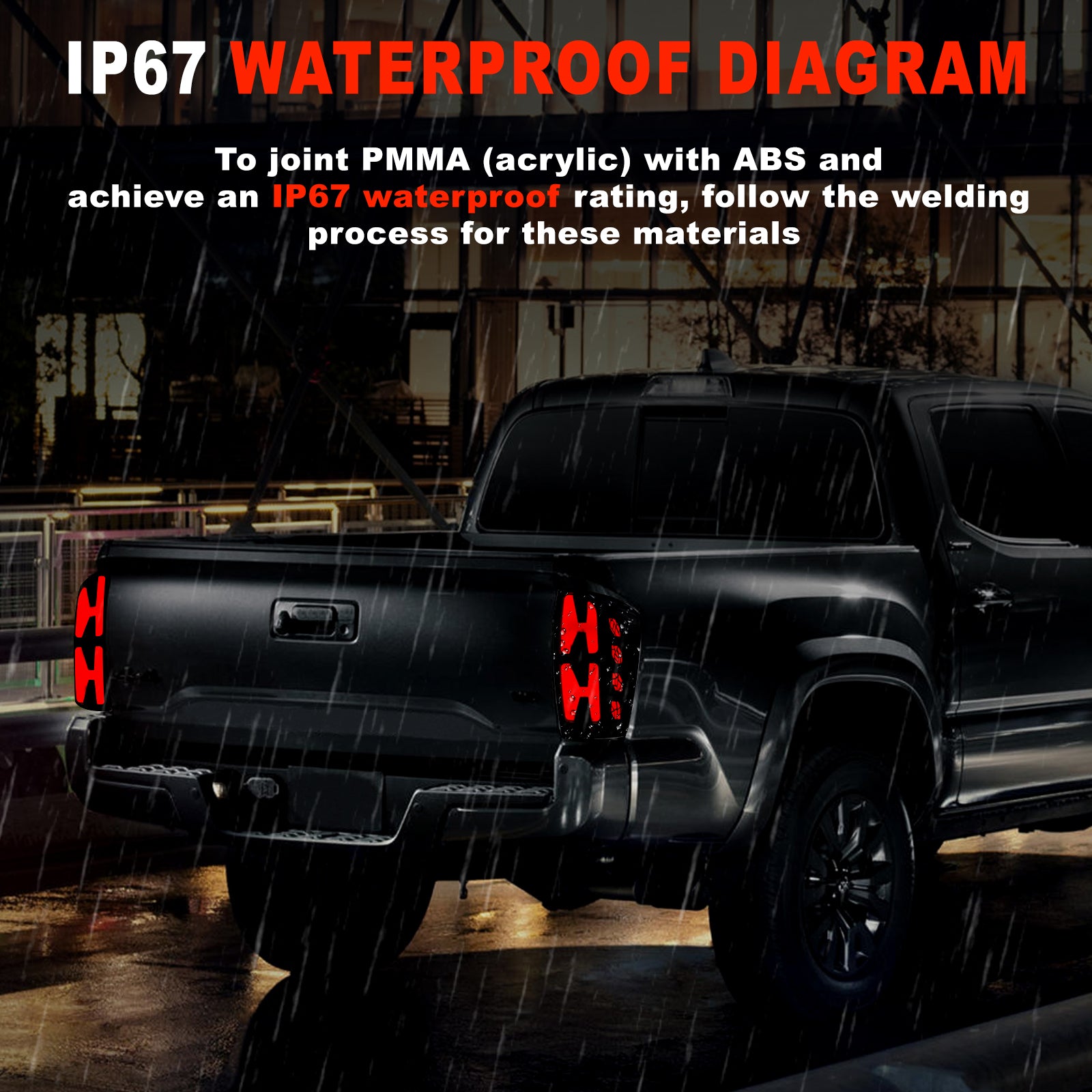 OKSIWA Sequential Full LED Tail Lights for Toyota Tacoma 2016-2023, Dynamic Turn Signal/Brake/Reverse Light Assembly-4