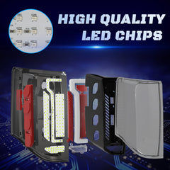OKSIWA Sequential Full Led Tail Light Compatible with 2011-2020 Dodge Grand Caravan & Ram C/V Starting Animated, Dynamic Turn Signal,Brake Light,Reverse Light Smoked Rear Light Assembly-4