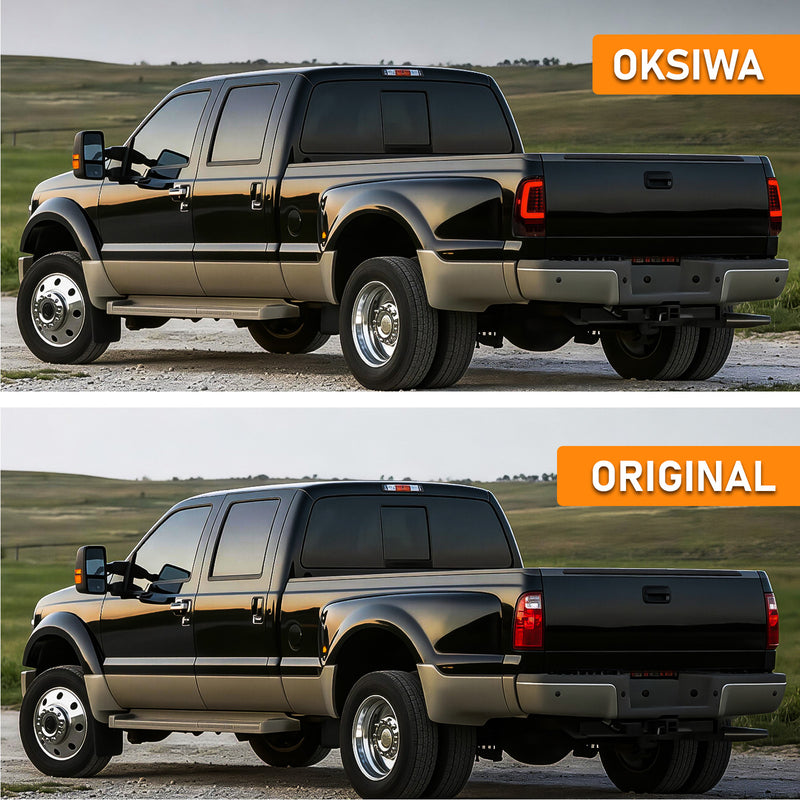 OKSIWA C-Shape Full LED Tail Lights for 2008-2016 Ford F250/ F350/ F450 Super Duty, High-Brightness Brake & Rear Lights, Tail Lamp Replacement for Truck, Oem Design,WaterProof-5