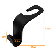 4pcs Black Car Seat Front Back Headrest Hooks Truck Coat Purse Bag Hanger Holder